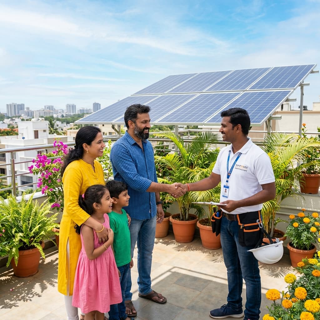Solar panels on a modern rooftop Solar panels on a modern rooftop