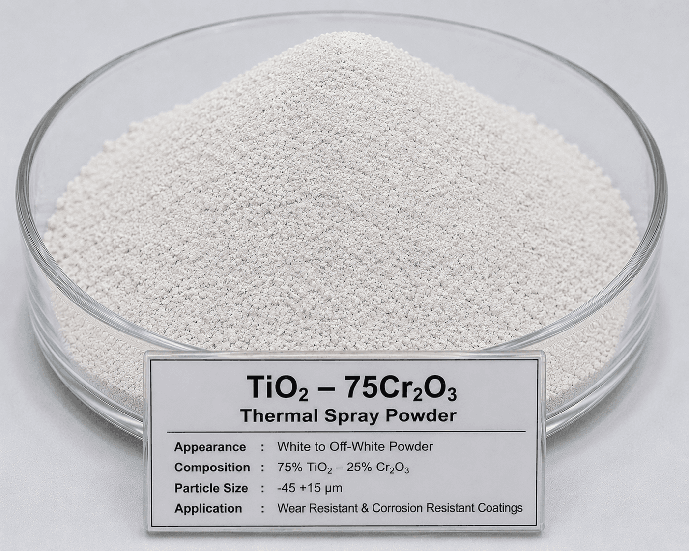 TiO₂ – 75Cr₂O₃ Thermal Spray Powder TiO₂ – 75Cr₂O₃ Thermal Spray Powder