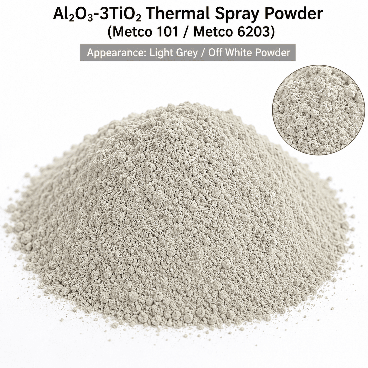 Al₂O₃-3TiO₂ Thermal Spray Powder (Metco 101 / Metco 6203) Al₂O₃-3TiO₂ Thermal Spray Powder (Metco 101 / Metco 6203)