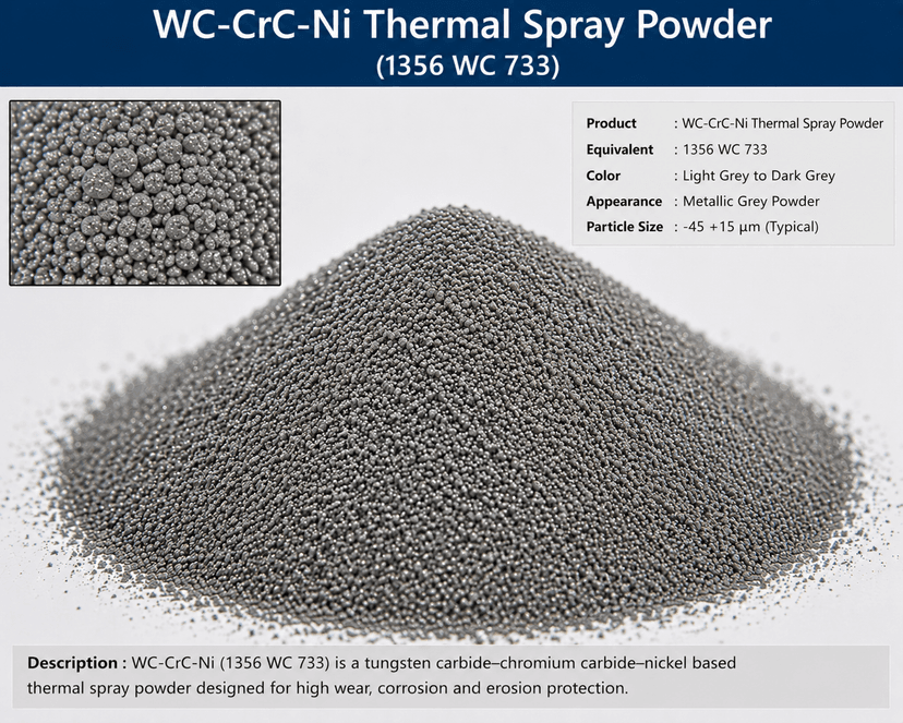 WC-CrC-Ni Thermal Spray Powder (1356 WC 733) WC-CrC-Ni Thermal Spray Powder (1356 WC 733)
